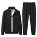 Men's Stand Collar Cardigan Set - Breathable Two-Piece Sportswear | Business Casual Suit_viptrois.com