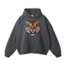 Men's Oversized Drop Shoulder Tiger Print Velvet Sweatshirt - Streetwear Pullover Hoodie For Casual Comfort_viptrois.com