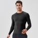 Men's Sports Fitness Wear Outdoor Training Tight Quick-drying T-shirt Top Breathable Running Fitness Long Sleeves_viptrois.com