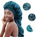Satin Long Tube Nightcap New Bow Knot Turban Cap Satin Perm Hat Large Size Multicolor Adjustable_viptrois.com