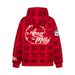 American Style Loose Plaid Hooded Sweatshirt Zipper Cardigan Casual Men's Spring Autumn Trendy Brand Letter Patch_viptrois.com