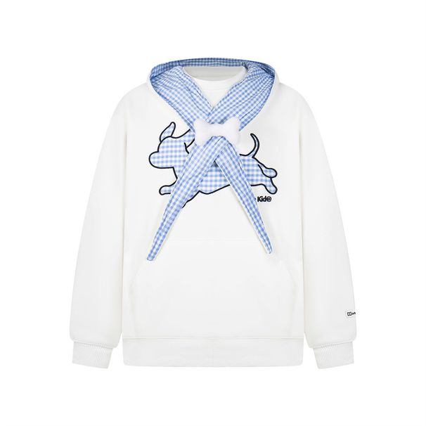 College Pattern Lace-up Cartoon Hoodie Unisex Trendy Brand Vibe Style Loose Pullover Sweatshirt_viptrois.com