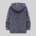 "Men's Fleece Zip-Up Hoodie - Winter Plaid Lined Jacket, Warm & Stylish, Double Patch Design, Casual Outerwear (Black/White/Grey/Blue/Apricot)"_viptrois.com