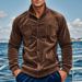 Autumn Winter Men's Corduroy Turn-Down Collar New American Retro Multi-Pocket Workwear Jacket_viptrois.com