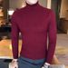 Pure Cross-Border Source European And American New High-Neck Men's Solid Color Twisted Sweater Youth_viptrois.com