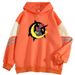 American Style Color Block For Men, Loose Fit, Niche Bunny Print Pullover, Cool Outerwear Sweatshirt_viptrois.com