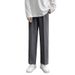 Men's Clothing Korean Internet Celebrity Drape Straight Suit Pants Men's Loose Korean Version Of Casual White Wide Leg Trousers Mopping Pants_viptrois.com