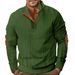 "Men's 3D Jacquard Pullover – Half-Zip Stand Collar (Lightweight, Textured Design)"_viptrois.com