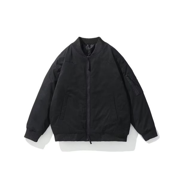 Spring And Autumn New Japanese Simple Couple Baseball Jacket Jacket Men's And Women's Trendy High Street Loose Embroidered Bomber Jacket_viptrois.com