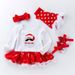 Christmas Baby Snowflake Long Sleeve Romper Set For Girls 0-24 Months, Soft Cotton Infant Dress, Holiday Outfit (Santa, Reindeer, Snowman Designs)_viptrois.com