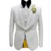 Men's Clothing White Suit Wedding Casual Host Suit 3 Piece Suit_viptrois.com