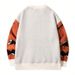 Halloween Pumpkin Sweater – Playful Jack-O'-Lantern Jacquard Pullover For Teens & Young Adults (S-XL, Cream)"_viptrois.com