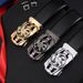 Men's Trendy Casual Business Korean Style Trouser Belt Automatic Buckle Rotating Youth Internet Celebrity Transfer Belt_viptrois.com
