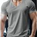 "Men's Performance V-Neck T-Shirt - Moisture Wicking Quick Dry Active Tee For Gym, Running & Casual Wear - Black/White/Gray/Blue/Brown"_viptrois.com