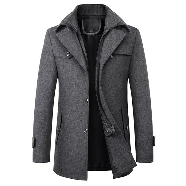 1 2025 New Woolen Business Casual Fashion Thickened Warm Oversized Men's Trendy Trench Coat_viptrois.com