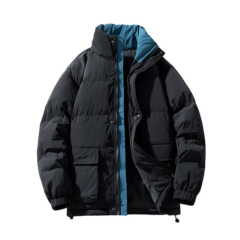 Winter Men's Cotton Jacket, Trendy Brand, Thick Bread Jacket, Warm And Fashionable Stand Up Collar Youth Jacket_viptrois.com