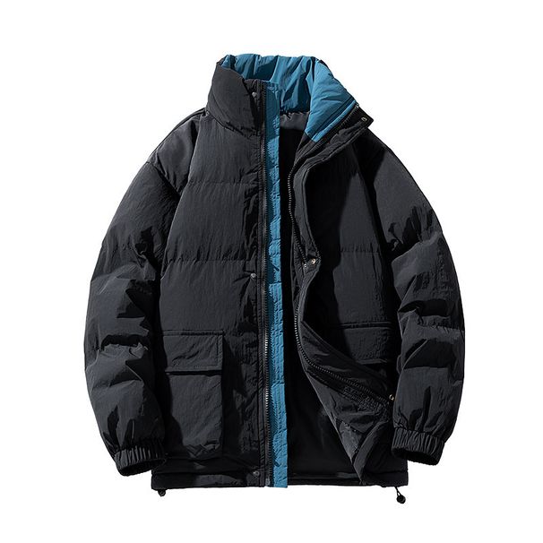 Winter Men's Cotton Jacket, Trendy Brand, Thick Bread Jacket, Warm And Fashionable Stand Up Collar Youth Jacket_viptrois.com