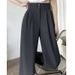 Women's High-Waisted Summer Dress Pants – Office To Brunch Straight Leg Trousers (S-5XL) – Stretch Polyester Wide-Leg Flow With Hidden Pockets_viptrois.com
