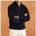 Men’s Semi-Zip Knit Sweater – Lightweight Business Casual Pullover With Cable Stitch (Olive/Navy/Beige, M-3XL )_viptrois.com