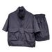 Summer Short Sleeve Set Shorts Pocket Cargo Men's Breathable Two-Piece Pullover Quick-Dry Lightweight Zipper Top_viptrois.com