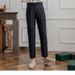 Men's Clothing Casual High Waist Suit Trousers Business Drape Straight Pants Retro Suit Nine Points Trousers_viptrois.com