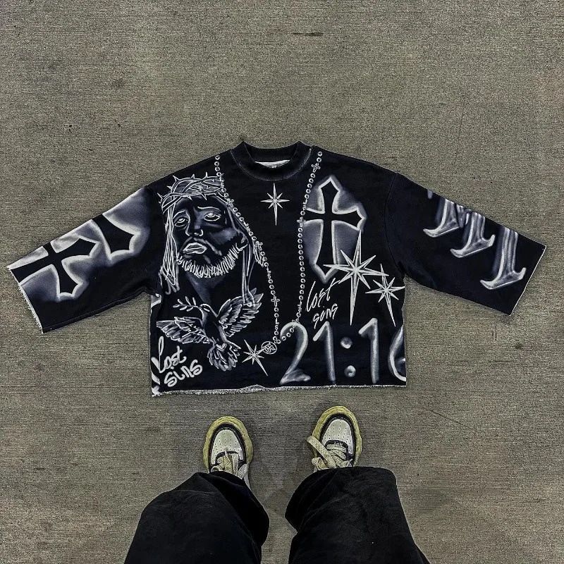 Men's Clothing New Three Quarter Sleeves 3d Digital Printing Street Hip Hop Style Men And Women Short Sleeved Round Neck Short Sleeved T_viptrois.com