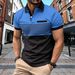New Summer Men Casual Short Sleeve Lapel Business Polo Shirt 3D Digital Print Stripe Polo Shirt Sport Button Pullover Tops_viptrois.com