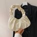 Women's Bags Women's Bag New Solid Color Cloud Pleated Bag Simple Women's Underarm Bag Sweet Shoulder Bag_viptrois.com