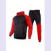 Men's Clothing Autumn And Winter Men's Casual Sports Suits Fashionable Color Matching Hooded Zipper Jacket And Trousers Suit_viptrois.com