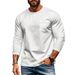 24 Men's Autumn Winter Round Neck T-Shirt Slim Fit Breathable Pullover Casual Long Sleeve Base Shirt Top_viptrois.com