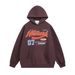 American Street Style Letter Print Hoodie Loose Fit Men's Autumn Winter Kangaroo Pocket Pullover Casual Sweatshirt Niche_viptrois.com