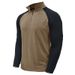 European And American Cross-border Men's Long-sleeved Zipper Turtleneck Sweatshirt Foreign Trade Men's Pullover Color Matching Stand-up Collar Outdoor_viptrois.com