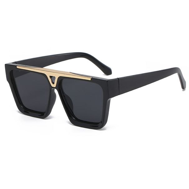 Men's Sunglasses Large Frame Sunglasses UV400 Women's Square Men's Anti Ultraviolet Millionaires Same Sunglasses_viptrois.com