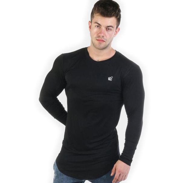Muscle Fitness Partner Breathable Elastic Moisture Wicking Perspiration Quick Drying Tights Fitness Training Long Sleeve Base Shirt Top_viptrois.com