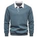 New Autumn Long Sleeve Polo Neck Trend European Men's Sweater High Quality Casual Versatile_viptrois.com