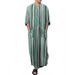 Men's Clothing spring and summer new Middle Eastern clothing long sleeved one piece Arabic menswear striped print Muslim men's robe_viptrois.com