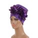 special supply of space layer side satin two sequins large flowers African hat Muslim hat Baotou hat_viptrois.com