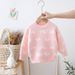 Children's Mink Fleece Sweater Thickened Autumn And Winter New Korean Version Baby Pullover Knitted Girl Love Bottoming Shirt_viptrois.com