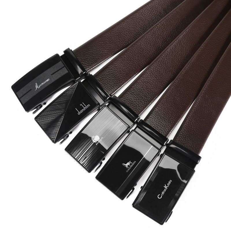 Men's Belts Men's Automatic Buckle Belt Business Casual Belt With Various Patterns And Mirror Sequin Belt_viptrois.com