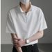 Men's Waffle-Knit Polo Shirt – Short Sleeve, Half-Zip Design, Relaxed Fit, Breathable Silk-Blend, Summer Casual (M-3XL, 2 Colors)_viptrois.com