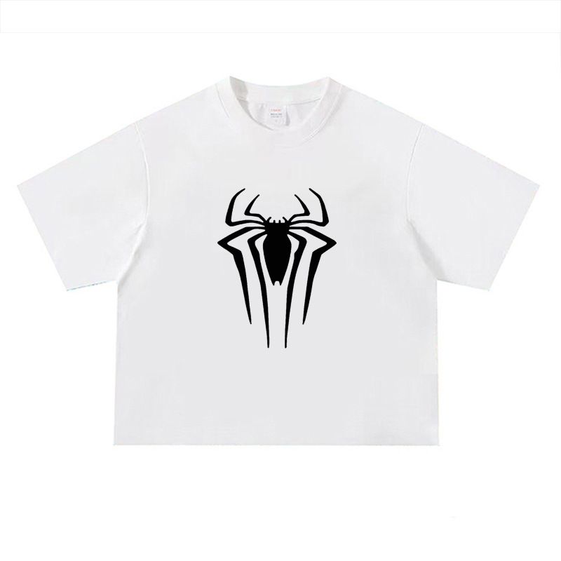 Spider Fitness Square Short Sleeve Men's Bottom Shirt Sweat Absorbing Loose Large Size Bottom Shirt Casual Boxy Fit Foreign Trade_viptrois.com