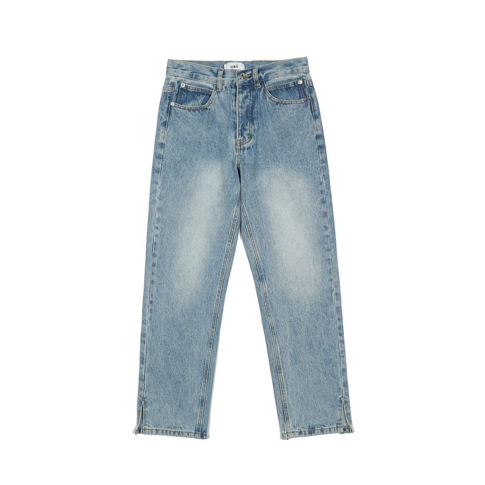 Men's clothes washed to make old jeans with irregular legs_viptrois.com
