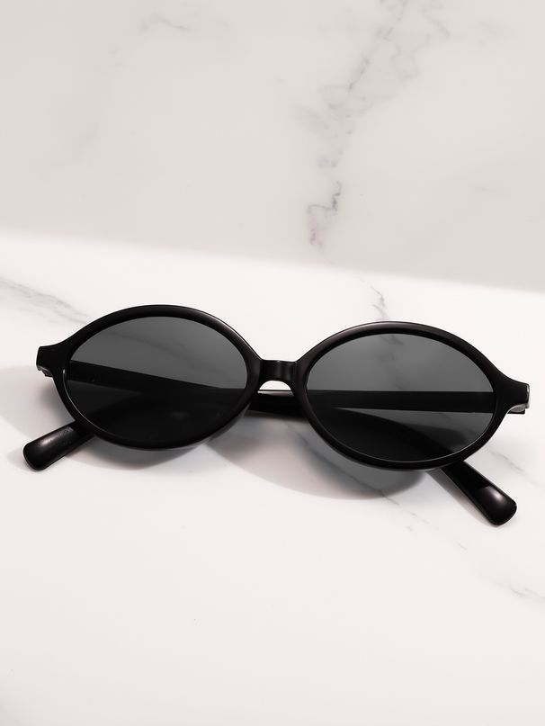 2840 Zhang Yuanying Style Fashion Oval Small Frame Street Snap Cat Eye Sunglasses Korean Version_viptrois.com