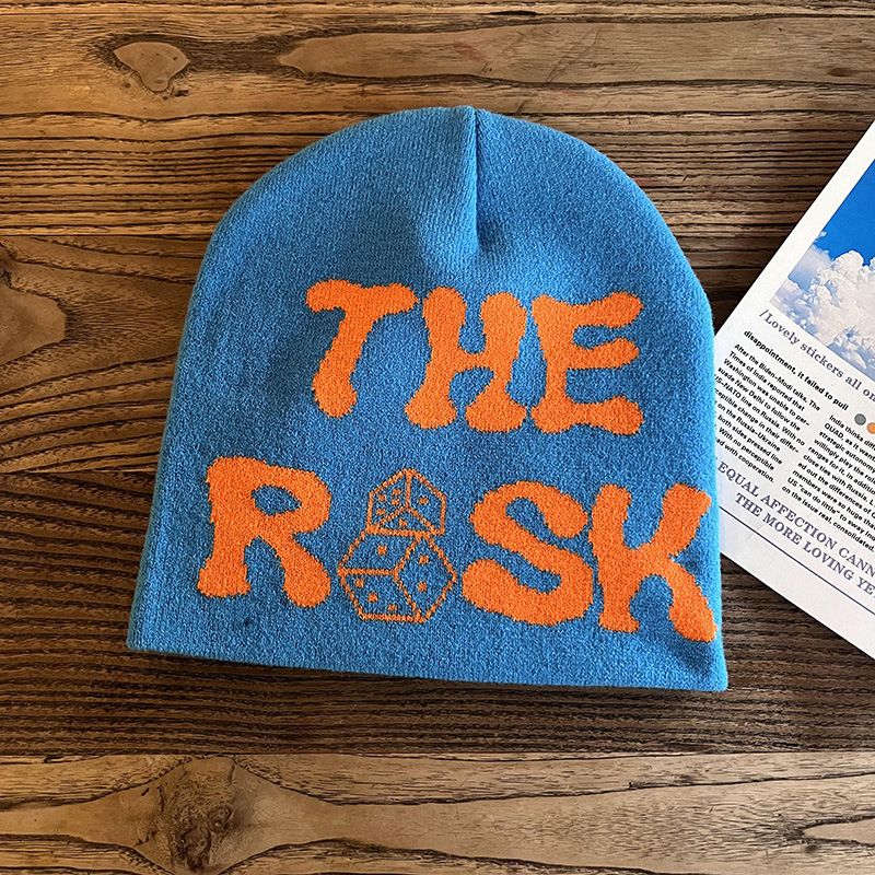 Women's Hats Fashion All Match Wool Hat Autumn And Winter Cold Protection Warm Knitted Beanie Hat Trend Letter Couple Hat_viptrois.com