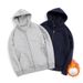 Heddon Count Men's Fleece Zip-Up Hoodie - Soft Knit Oversized Pullover With Drop Shoulder & Ribbed Hem, Winter Casual Wear In Solid Colors_viptrois.com