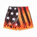 Men's Clothing Casual Shorts Flame Pattern Basketball Sports Fitness Running Beach Casual Breathable Men's Fitness Sports Pants_viptrois.com