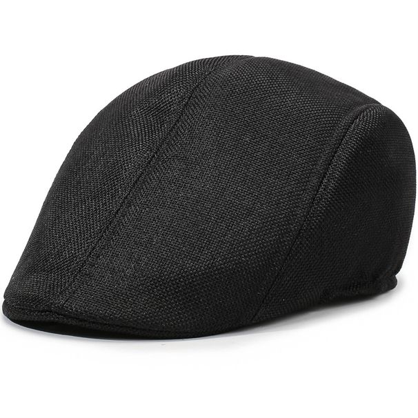 Beret For Men, Summer Middle-aged And Elderly Linen Cool Hat, Grandpa Outdoor Casual Versatile Sun Protection_viptrois.com