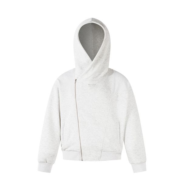 Men's Hooded Trendy Brand Irregular Diagonal Zipper Cardigan Sweatshirt Loose Casual Solid Color Sports Jacket Autumn_viptrois.com