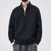 Pure Half-Zip Sweatshirt For Men, Spring And Autumn, American Style, Trendy Brand, Loose Fit, Base Layer, Stand Collar,_viptrois.com
