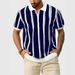 Unbeatable Quality Men's Summer Short Sleeved Polo Shirt Men's Korean Version Striped Zipper Knitted Lapel_viptrois.com